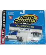 Vintage 1996 Road Champs Goodyear Die Cast Semi Truck Trailer- NIP! - $362.76 MXN