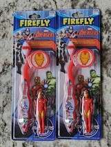 Marvel Iron Man FIREFLY Toothbrush w/Mini Figurine and Cap and Buddy (2 Pack) - £12.76 GBP