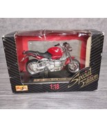Vintage Maisto Special Edition 1:18 BMW R1100R Motorcycle, Red, New Open... - $8.10