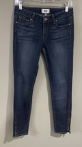 Paige Verdugo Ankle Women Blue Cotton Blend 5-Pocket Straight Jeans Size 28 - £14.11 GBP