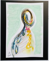 IAm... 2 - Original Wall Art Handmade Watercolor Abstract Painting Matted 8&quot;x10&quot; - £39.40 GBP