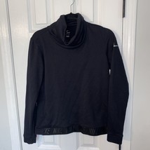 Nike Funnel Neck Sweatshirt Women&#39;s Size M - Black Long Sleeve 860130-010 - £18.46 GBP