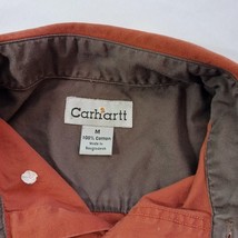 Carhartt S107SIE Men's Burnt Orange Cotton Short Sleeve Button Up Shirt Size M  image 3