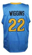 Andrew Wiggins #22 Huntington Prep Basketball Jersey Sewn Blue Any Size image 5
