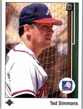 1989 Upper Deck 570 Ted Simmons  Atlanta Braves - £0.97 GBP