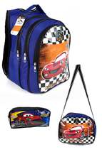 Backpack Set Middle School Primary School 3 Pockets Padded Trolley Navy Blue - £42.36 GBP