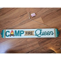 Camp Fire Queen Wood Decorative Hanging Sign - £5.51 GBP