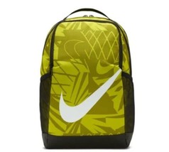 Nike Brasilia Boy&#39;s (Kids) Black/Bright Cactus/White 18L Backpack (DV614... - $33.65