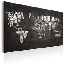 Tiptophomedecor Stretched Canvas World Map Art - World Map: Spanish Geography (E - £64.28 GBP+