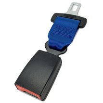 Regular 7&quot; Blue Seat Belt Extender, 7/8&quot; Metal Tongue (Type A), E4 Safety Certif - £7.84 GBP