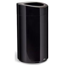 Open-Top Contemporary-Style Trash Can, Stainless Steel, 30 Gallon, Black - £297.83 GBP