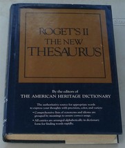 Roget&#39;s II The New Thesaurus, 1980, American Heritage Dictionary, VG CON... - £7.88 GBP