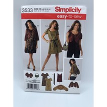 Simplicity Misses Dress Top Jacket Shrug Sewing Pattern sz 6-14 3533 - u... - £10.10 GBP