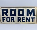 Vtg 1950s Metal Sign Room For Rent 15&quot; x 7” Frank &amp; Fred Edwards Dallas USA - $38.69