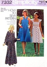 Simplicity Sewing Pattern 7332 Sun Dress Maxi Shawl Size 9/10 VTG 70s - $16.19