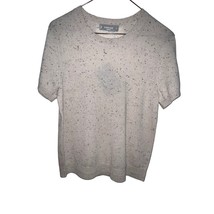 Everlane 100% Cashmere Crew Neck Speckled Short Sleeve Sweater Size Medium New - £41.10 GBP