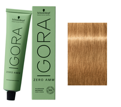 Schwarzkopf IGORA ZERO AMM Hair Color, 7-55 Medium Blonde Gold Extra
