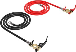 Edecoa 3 Gauge Awg 5 Feet Pure Copper Battery Cables Inverter Cables With, Boat - $58.94