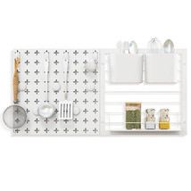 Pegboard Combination Kit Combination Wall Organizer with Magnets and Hooks - Co - £62.25 GBP