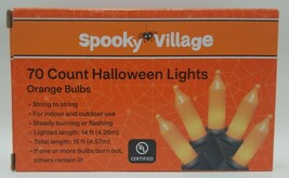 Spooky Village 70 Count Halloween Lights, Orange Bulbs - $12.86