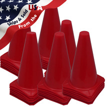 NEW! 9&quot; Tall RED CONES Sports Training Safety Cone Horse Training Qty 36 - £37.79 GBP
