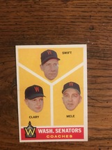 Senators  Coaches 1960 Topps Baseball Card (0173) - £3.19 GBP