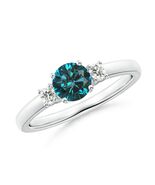 Authenticity Guarantee

Angara Round Enhanced Blue &amp; White Diamond Ring ... - $1,394.10
