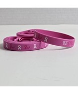 (12) Pink Ribbon Breast Cancer Awareness Bracelets Wristbands Hope Faith... - £6.21 GBP