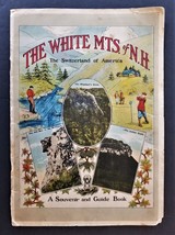 Antique White Mountains Nh New Hampshire Souvenir Guide Book Color Photo Liths - £38.73 GBP