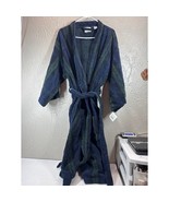 Vintage TJ Lawford Bathrobe Blue Green Belted Pockets Mens Size 1X 2X NWT - $1,641.07 MXN