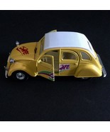 Welly Vintage Yellow Citroen 2cv  - Scale 1:36 Model N° 9046 White Top -... - $19.36