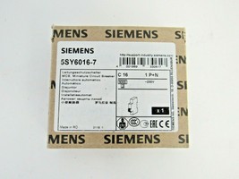 Siemens New in Box 5SY6016-7 Circuit breaker C/6kA 1-pin 16 A 230 V 35-3 - $43.65