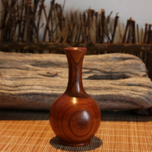 Hand-made wooden vase, Tabletop creative floral arrangement vase ornaments, - £20.29 GBP