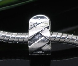 Stopper Clip Lock Charm 2 pieces Bead Fits European Charm Bracelet s65 - £3.18 GBP
