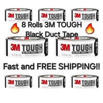 (8 Rolls) 1.88-in x 45 Yards 3M Tough Black Duct Tape Multi-Use - £55.27 GBP