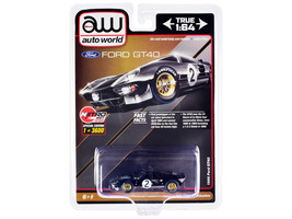 1966 Ford GT40 RHD (Right Hand Drive) #2 Black with Silver Stripes Limited Editi - £21.27 GBP