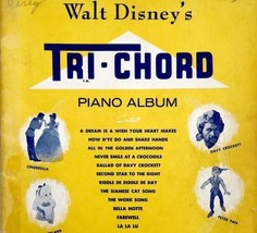 Walt Disney Tri Chord Piano 1955 Song Book 1st Edition PB Collectible C4 - £38.67 GBP