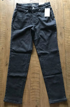 Croft &amp; Barrow Women&#39;s Black Denim Stretch Straight-Leg Jeans-NWT-Size 4 Short - £11.21 GBP
