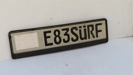 Euro Deutschland License Plate & Mount Frame BMW X3 E83SURF