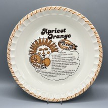 Vtg 1983 Apricot Orange Ice Cream Pie 11&quot; Plate Scalloped Edges Country ... - $14.84
