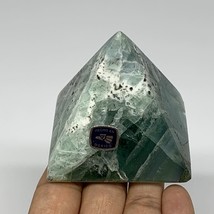 233.8g, 2.2&quot;x2.3&quot;x2.4&quot; Natural Green Fluorite Pyramid Crystal Gemstone @Mexico, - £17.90 GBP