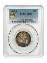 1897-S 25C Pcgs MS66 - £7,145.86 GBP