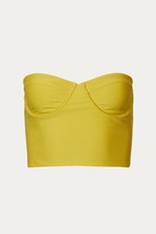 Sirena + The Sea lolita corset longline stretch bikini top in Mustard - £46.36 GBP