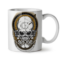 Death Rock Music Skull NEW White Tea Coffee Mug 11 oz | Wellcoda - £12.71 GBP