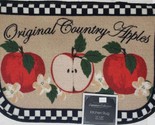 Printed Nylon Kitchen Rug (nonskid)(16&quot;x24&quot;) ORIGINAL COUNTRY APPLES,D S... - £12.69 GBP