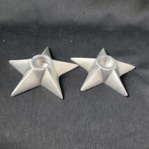 Set of 2 Sandstone Design Aluminum Candle Holders 4&quot; Astrology Home Decor - €8,09 EUR