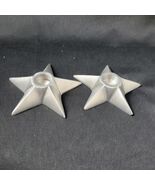 Set of 2 Sandstone Design Aluminum Candle Holders 4&quot; Astrology Home Decor - €8,02 EUR