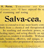 Salvacea Quack Medicine 1894 Advertisement Victorian Medical Morse ADBN1a - €21,90 EUR