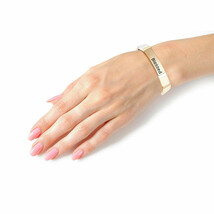 White and Gold Block Blessed Bracelet - $32.99