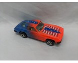 Vintage Orange Blue Pontiac Red White Blue Stripe And Stars Car Toy 2 1/2&quot; - $29.69